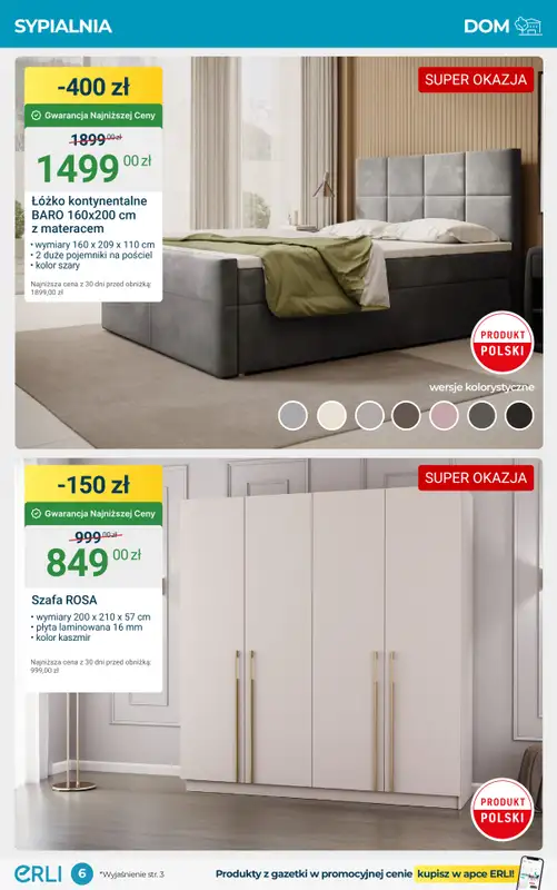 Erli - gazetka promocyjna TOP OKAZJE – meble i aranżacja wnętrz! od czwartku 02.10 do niedzieli 12.10 - strona 6