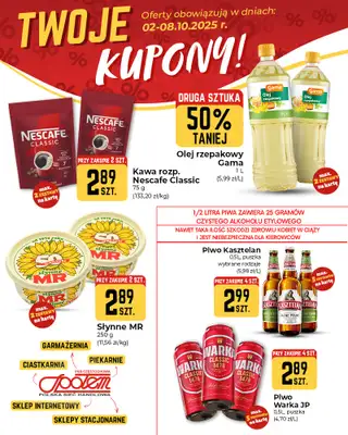 Społem Częstochowa - gazetka promocyjna Plakaty promocyjne od czwartku 02.10 do środy 08.10 - strona 2