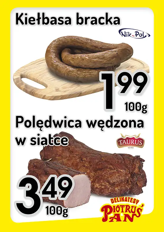 Delikatesy Piotruś Pan - gazetka promocyjna Plakaty promocyjne od środy 01.10 do środy 08.10