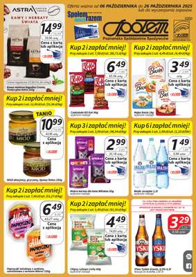 Społem - Blisko i Korzystnie - gazetka promocyjna Gazetka PSS Poznań od poniedziałku 06.10 do niedzieli 26.10