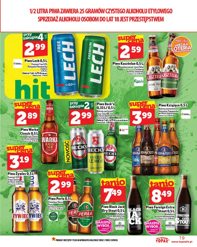 TOPAZ - gazetka promocyjna Gazetka od czwartku 09.10 do środy 15.10 - strona 19