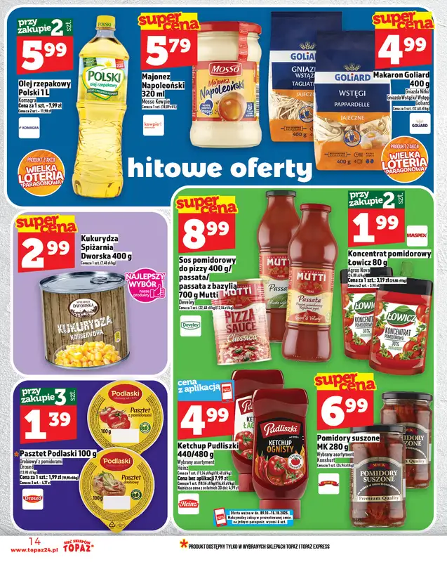 TOPAZ - gazetka promocyjna Gazetka od czwartku 09.10 do środy 15.10 - strona 14