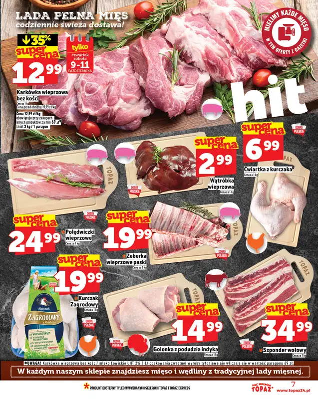 TOPAZ - gazetka promocyjna Gazetka od czwartku 09.10 do środy 15.10 - strona 7