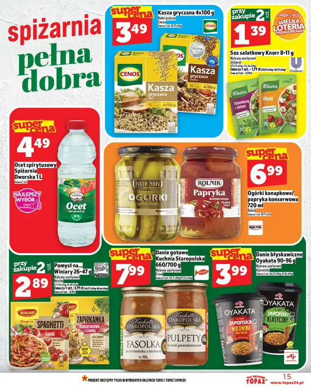 TOPAZ - gazetka promocyjna Gazetka od czwartku 09.10 do środy 15.10 - strona 15