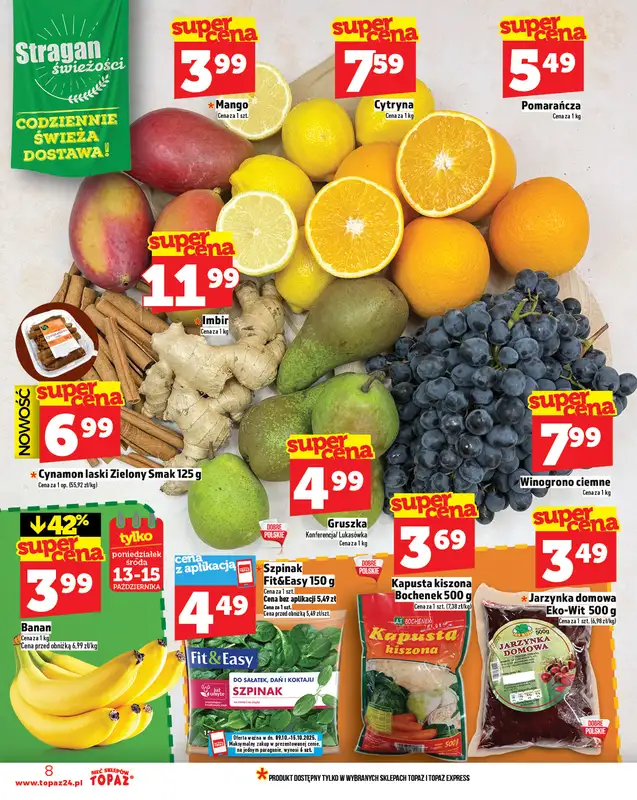 TOPAZ - gazetka promocyjna Gazetka od czwartku 09.10 do środy 15.10 - strona 8