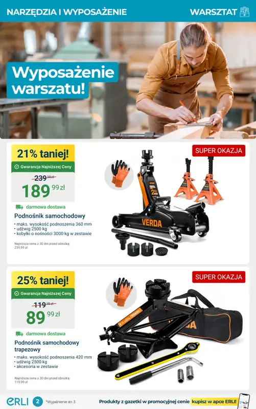 Erli - gazetka promocyjna Hity cenowe – narzędzia, warsztat i ogród! od soboty 04.10 do niedzieli 12.10 - strona 2