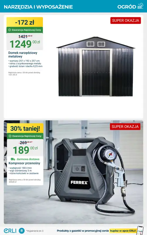 Erli - gazetka promocyjna Hity cenowe – narzędzia, warsztat i ogród! od soboty 04.10 do niedzieli 12.10 - strona 8