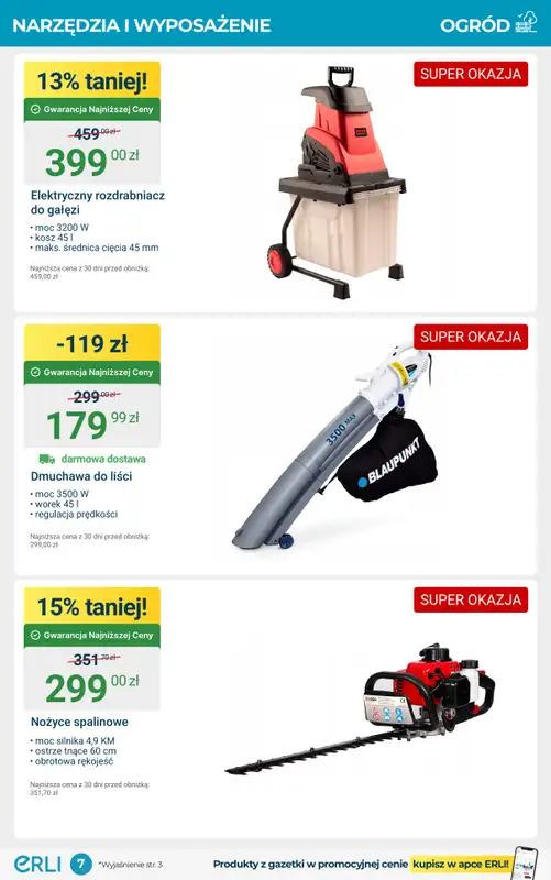 Erli - gazetka promocyjna Hity cenowe – narzędzia, warsztat i ogród! od soboty 04.10 do niedzieli 12.10 - strona 7