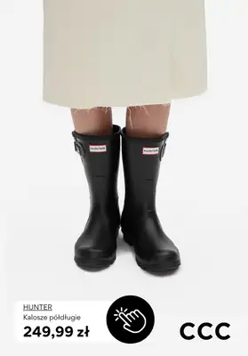 CCC - gazetka promocyjna Kalosze marki HUNTER od środy 01.10 do czwartku 09.10 - strona 5