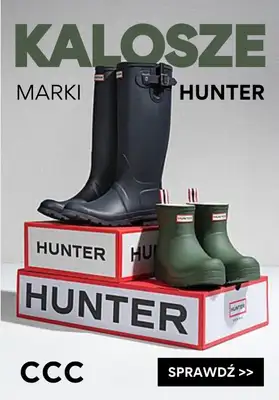 CCC - gazetka promocyjna Kalosze marki HUNTER od środy 01.10 do czwartku 09.10