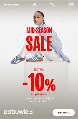 eobuwie.pl - gazetka promocyjna Extra -10% na wyprzedaż od 349 zł od środy 01.10 do poniedziałku 06.10