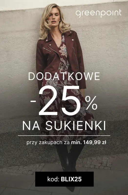 Greenpoint - gazetka promocyjna Extra -25% na sukienki za min. 149,99 zł od czwartku 02.10 