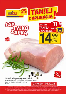 Hitpol - gazetka promocyjna Taniej z Aplikacją Mój Hitpol! od piątku 03.10 do soboty 04.10