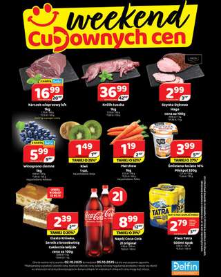 Delfin - gazetka promocyjna Weekend cudownych cen od czwartku 02.10 do niedzieli 05.10