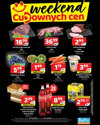 Delfin - gazetka promocyjna Weekend cudownych cen od czwartku 02.10 do niedzieli 05.10