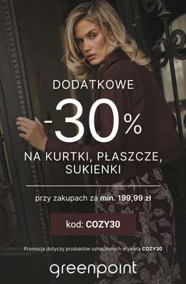 Greenpoint - gazetka promocyjna Dodatkowe -30% na kurtki, płaszcze i sukienki od 199,99 zł od czwartku 02.10 