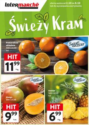 Intermarche - gazetka promocyjna Świeży kram od czwartku 02.10 do środy 08.10
