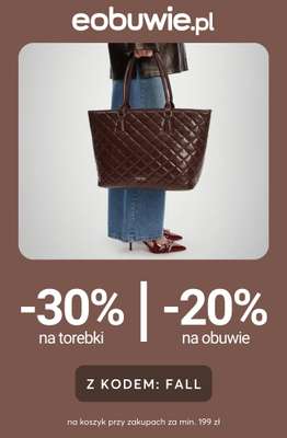 eobuwie.pl - gazetka promocyjna -20% na BUTY & -30% na TOREBKI od 199 zł od czwartku 02.10 do poniedziałku 06.10