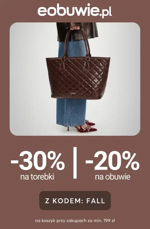 eobuwie.pl - gazetka promocyjna -20% na BUTY & -30% na TOREBKI od 199 zł od czwartku 02.10 do poniedziałku 06.10
