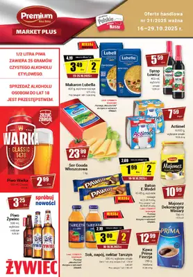 Premium - gazetka promocyjna Gazetka Premium Market Plus od czwartku 16.10 do środy 29.10