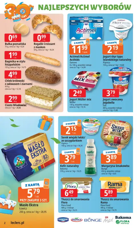 Leclerc - gazetka promocyjna Oferta E.Leclerc I 30 lat najlepszych wyborów od poniedziałku 06.10 do poniedziałku 13.10 - strona 2