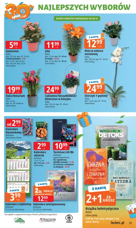 Leclerc - gazetka promocyjna Oferta E.Leclerc I 30 lat najlepszych wyborów od poniedziałku 06.10 do poniedziałku 13.10 - strona 21