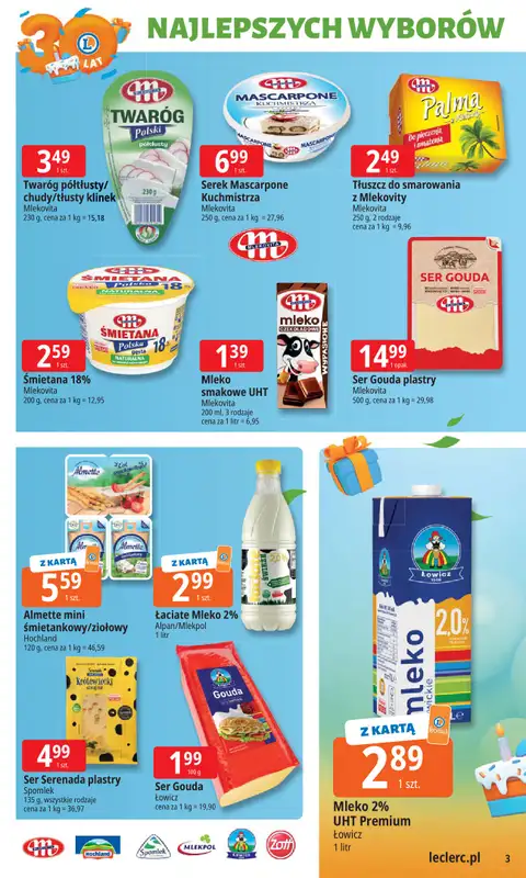 Leclerc - gazetka promocyjna Oferta E.Leclerc I 30 lat najlepszych wyborów od poniedziałku 06.10 do poniedziałku 13.10 - strona 3
