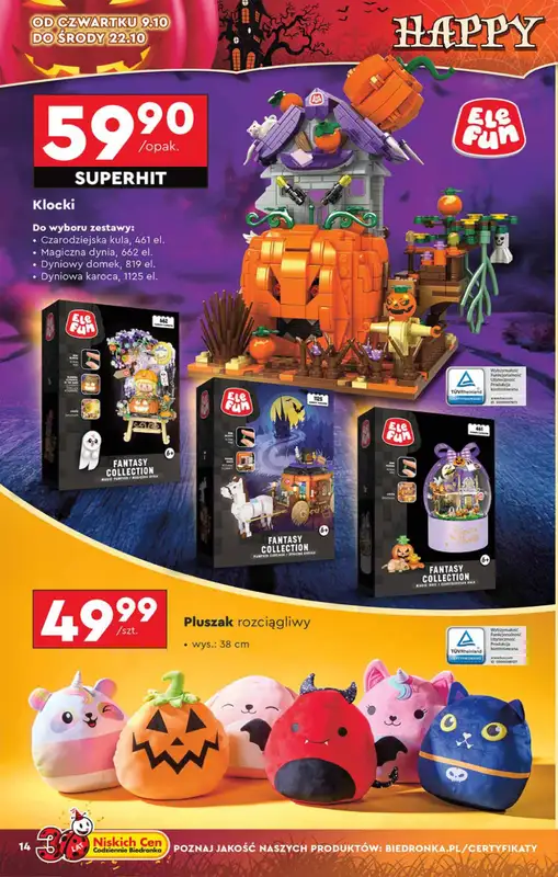 Biedronka - gazetka promocyjna Okazje tygodnia od 6.10 od poniedziałku 06.10 do środy 22.10 - strona 14