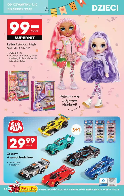 Biedronka - gazetka promocyjna Okazje tygodnia od 6.10 od poniedziałku 06.10 do środy 22.10 - strona 40