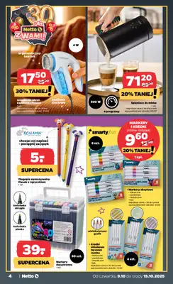 Netto - gazetka promocyjna Gazetka Non Food od czwartku 09.10 do środy 15.10 - strona 4 Netto - gazetka promocyjna Gazetka Non Food od czwartku 09.10 do środy 15.10 - strona 4