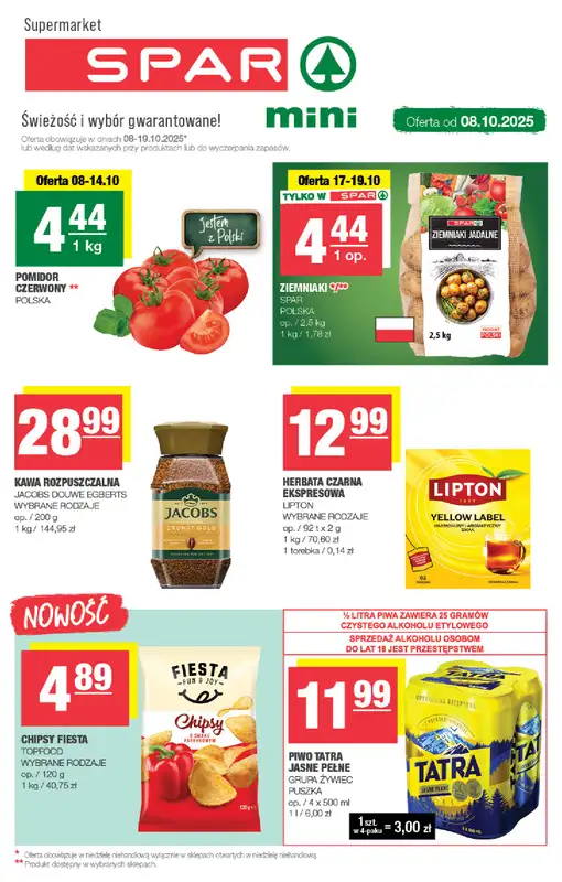 SPAR - gazetka promocyjna Gazetka Spar Mini  