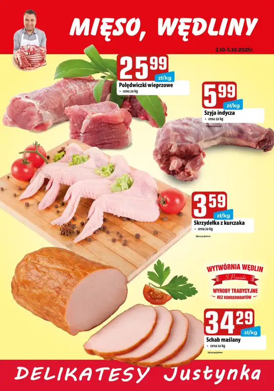 Delikatesy Justynka - gazetka promocyjna Plakaty promocyjne od piątku 03.10 do niedzieli 05.10 - strona 3
