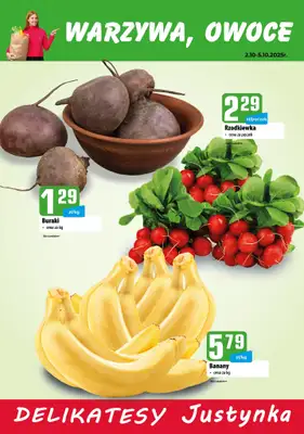 Delikatesy Justynka - gazetka promocyjna Plakaty promocyjne od piątku 03.10 do niedzieli 05.10 - strona 2 Delikatesy Justynka - gazetka promocyjna Plakaty promocyjne od piątku 03.10 do niedzieli 05.10 - strona 2