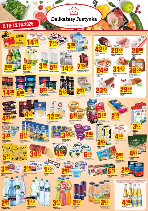 Delikatesy Justynka - gazetka promocyjna Gazetka od piątku 03.10 do środy 15.10 - strona 2
