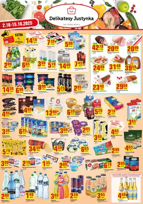 Delikatesy Justynka - gazetka promocyjna Gazetka od piątku 03.10 do środy 15.10 - strona 2 Delikatesy Justynka - gazetka promocyjna Gazetka od piątku 03.10 do środy 15.10 - strona 2