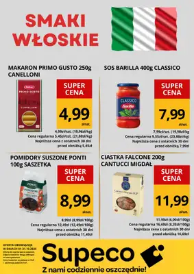 Supeco - gazetka promocyjna Kuchnia Włoska od piątku 03.10 do piątku 31.10