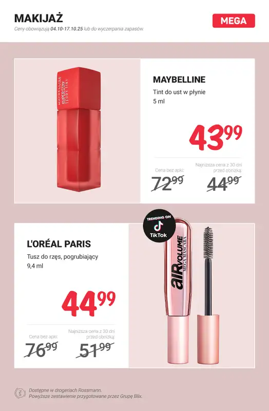 Rossmann - gazetka promocyjna MEGA promocje z nowej gazetki od soboty 04.10 do piątku 17.10 - strona 10