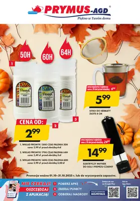 Prymus AGD - gazetka promocyjna Plakat promocyjny od piątku 03.10 do piątku 31.10