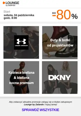 Lounge by Zalando - gazetka promocyjna Do -80% promocje na wybrane marki na WEEKEND! od soboty 04.10 do niedzieli 05.10 Lounge by Zalando - gazetka promocyjna Do -80% promocje na wybrane marki na WEEKEND! od soboty 04.10 do niedzieli 05.10