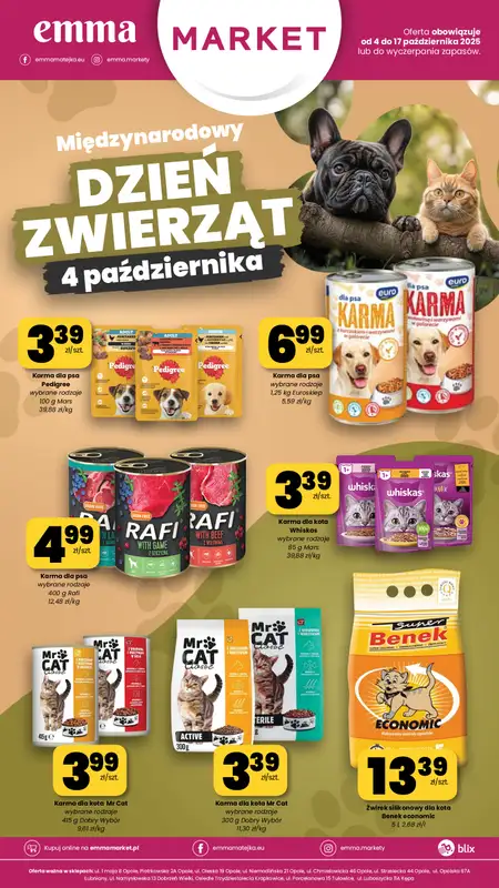 emma MARKET - gazetka promocyjna Dzień Zwierząt  