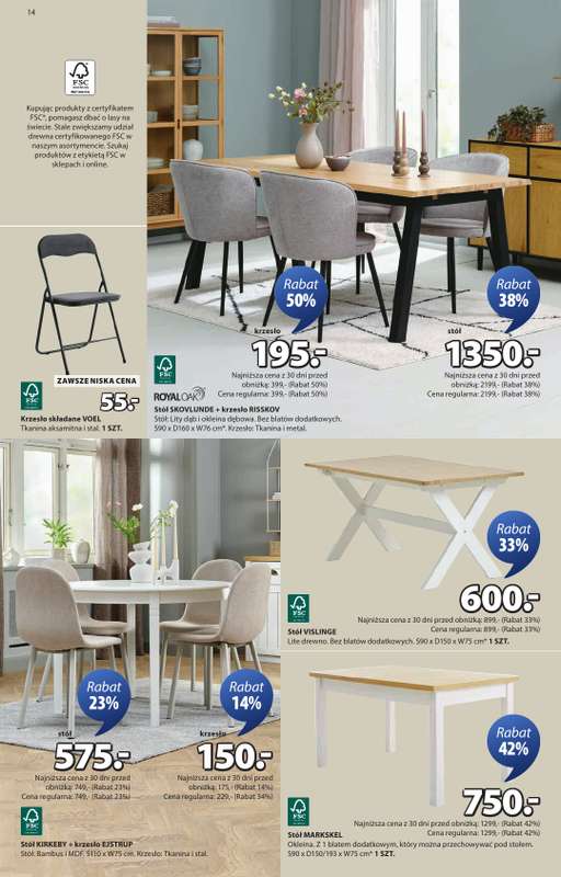 Jysk - gazetka promocyjna Świetna oferta dla domu. Rabat do 60% od środy 08.10 do niedzieli 26.10 - strona 14