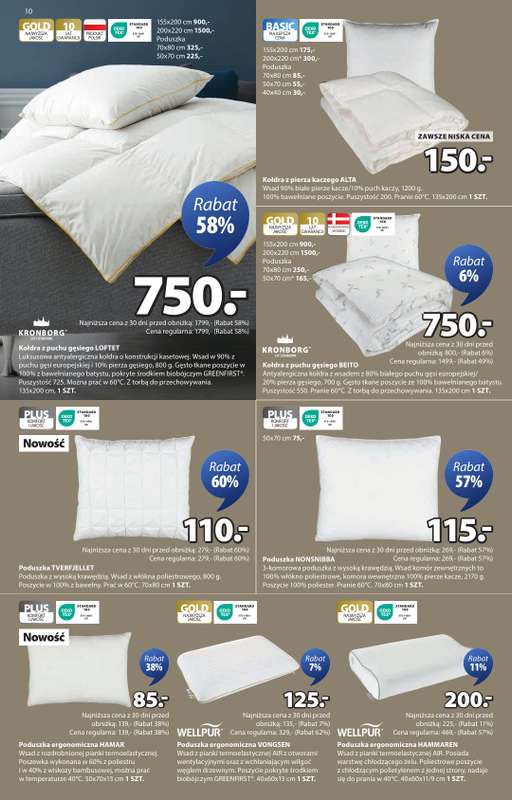 Jysk - gazetka promocyjna Świetna oferta dla domu. Rabat do 60% od środy 08.10 do niedzieli 26.10 - strona 10