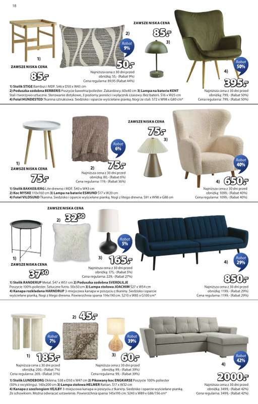 Jysk - gazetka promocyjna Świetna oferta dla domu. Rabat do 60% od środy 08.10 do niedzieli 26.10 - strona 18