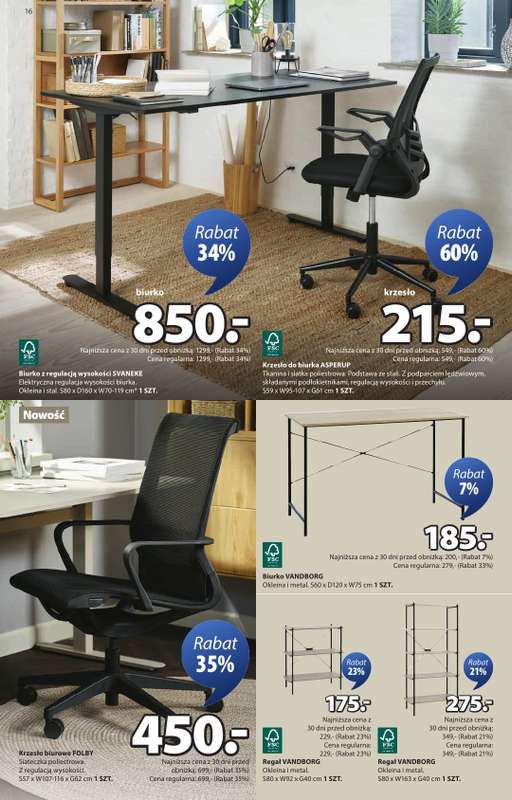 Jysk - gazetka promocyjna Świetna oferta dla domu. Rabat do 60% od środy 08.10 do niedzieli 26.10 - strona 16