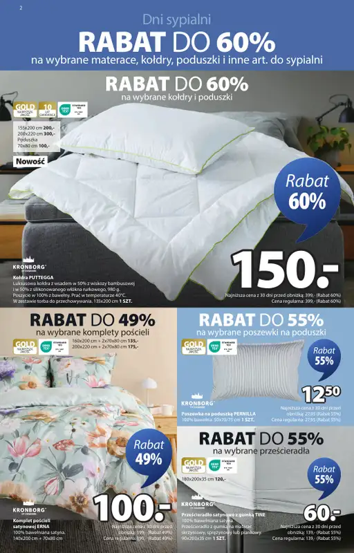 Jysk - gazetka promocyjna Świetna oferta dla domu. Rabat do 60%   - strona 2