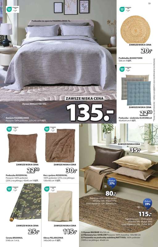 Jysk - gazetka promocyjna Świetna oferta dla domu. Rabat do 60% od środy 08.10 do niedzieli 26.10 - strona 19