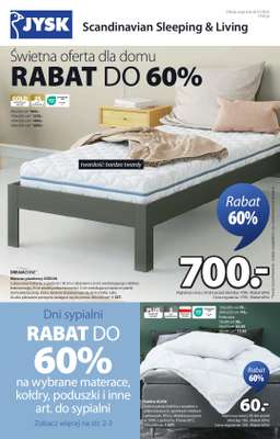 Jysk - gazetka promocyjna Świetna oferta dla domu. Rabat do 60% od środy 08.10 do niedzieli 26.10