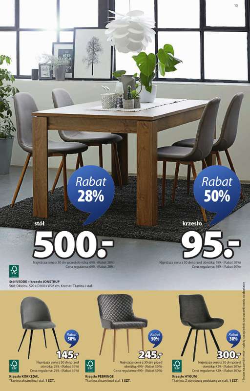 Jysk - gazetka promocyjna Świetna oferta dla domu. Rabat do 60% od środy 08.10 do niedzieli 26.10 - strona 15
