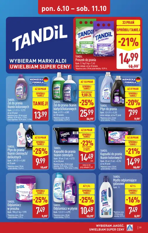 Aldi - gazetka promocyjna Pełny katalog! od poniedziałku 06.10 do soboty 11.10 - strona 19