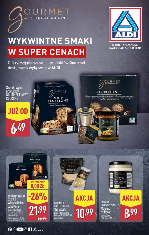 Aldi - gazetka promocyjna Wykwintne smaki w super cenie! od poniedziałku 06.10 do soboty 11.10